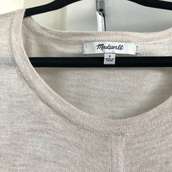 Madewell Modern Tie-Front Sweater in Beige Cream - Picture 4 of 4